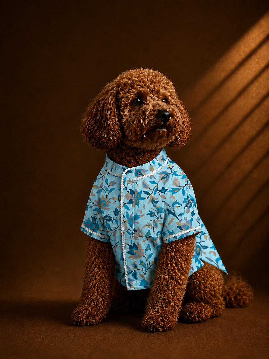 Royale Blue Floral Kurta