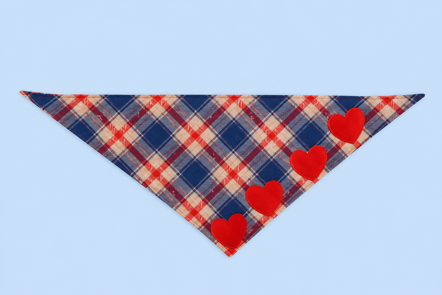 Pet Heart Bandana – Soft Cotton Neck Scarf for Dogs & Cats