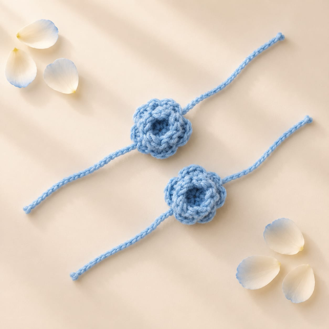 Sky Blossom Crochet Rakhi