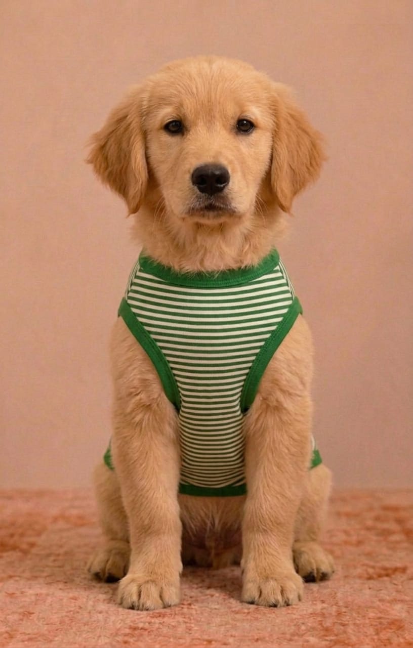 Green Stripe Pet Tshirt