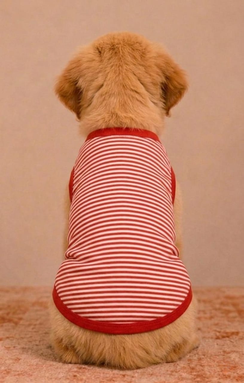 Red Stripe Pet Tshirt